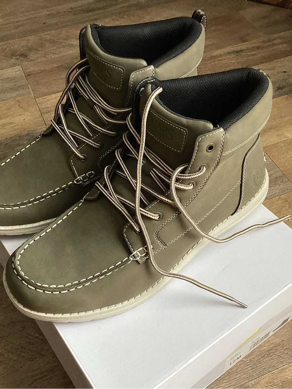 Chaps Men's Olive Green Casual Chukka Boots